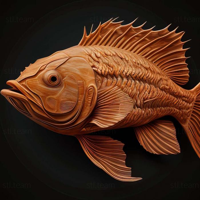 3D модель Полосатая рыба Aphyosemion (STL)